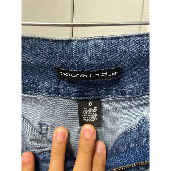 Poured in Blue Womans Denim Jeans Size 10 - Picture 5 of 8